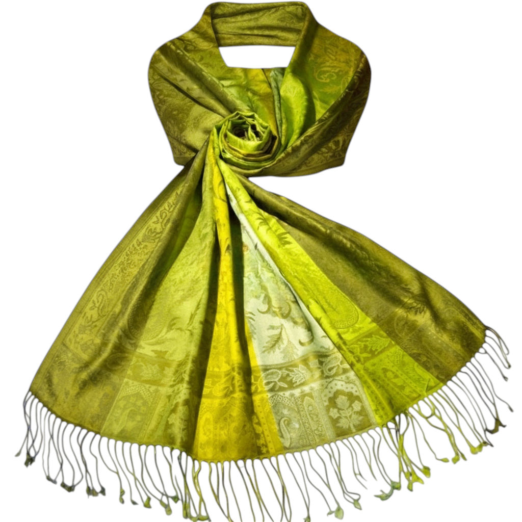 Lime/Green Silk Shawl Wrap